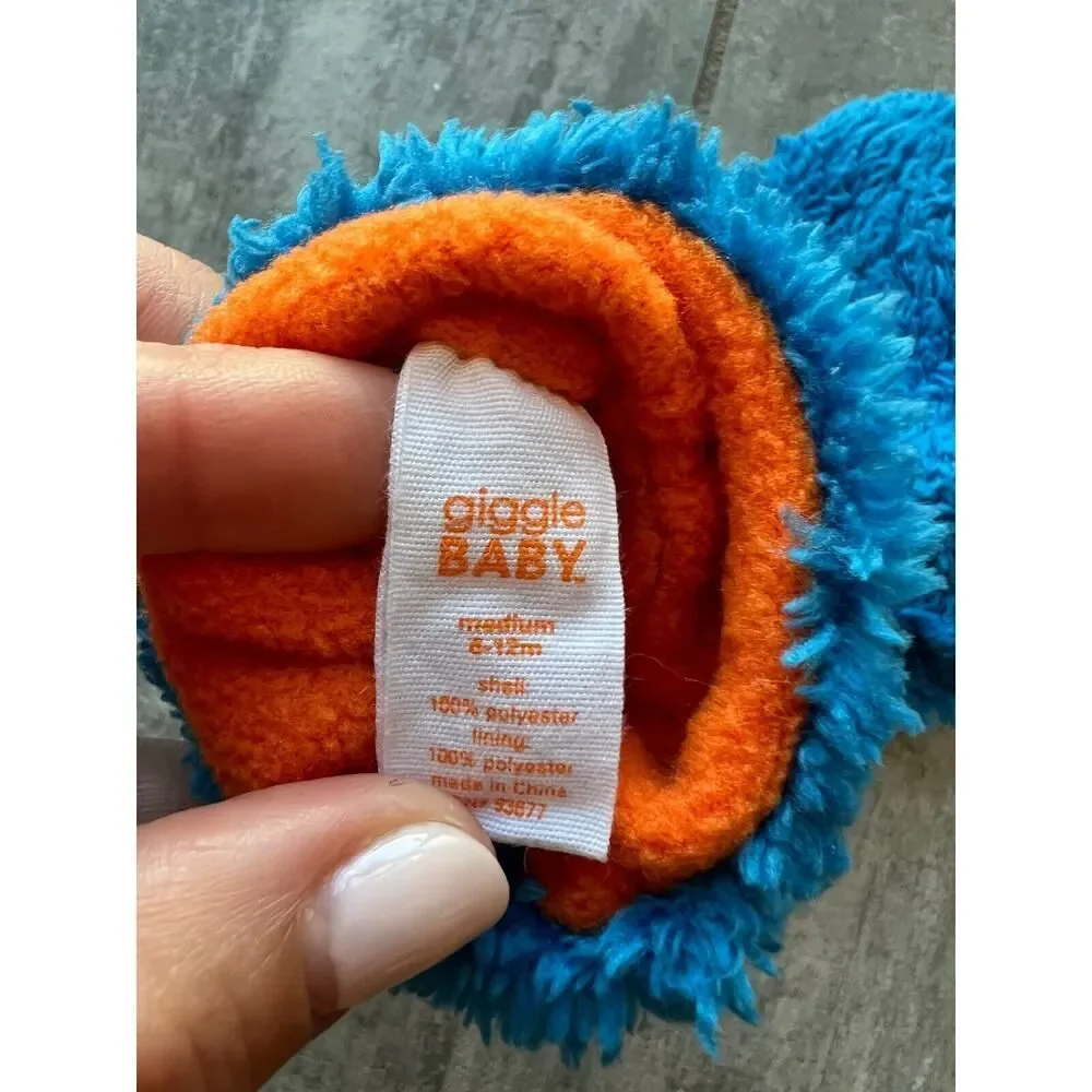 GIGGLE BABY Faux Shearling Fur Boys Girls Mittens Gloves Fleece Lined 6-12m Sz M